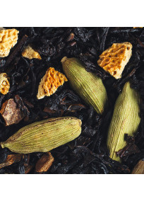Thé noir les rois mages aromatisé orange, citron vert, cannelle, cardamone, épices.
